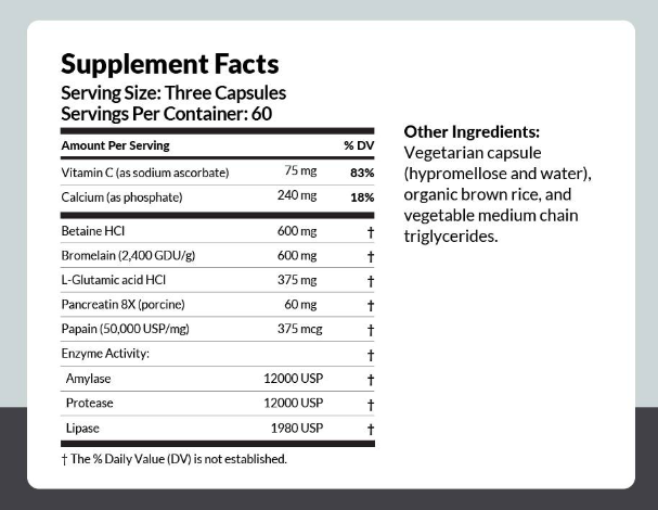 Bromelain Papain 180 Capsules