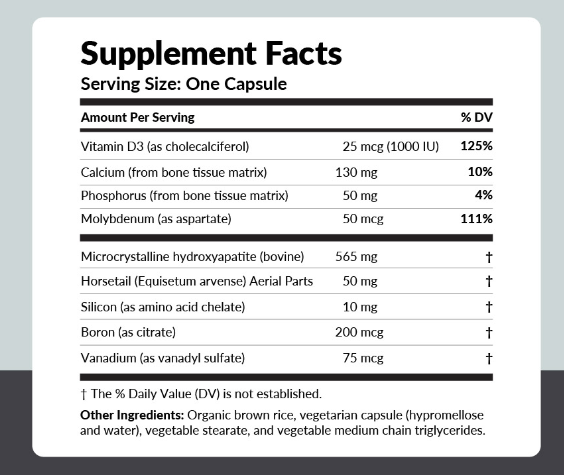 Osseous Apatite Complex 180 Capsules