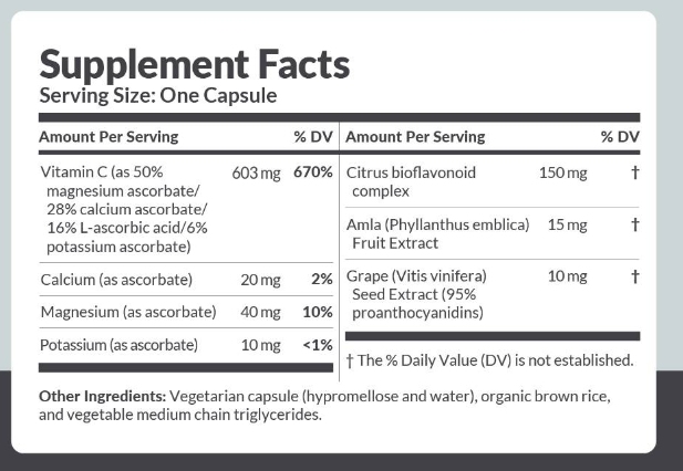 Vitamin C Ascorbate Caps