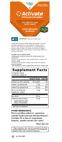 Activater Immune Complex Vitality of Life Melaleuka  SALE!